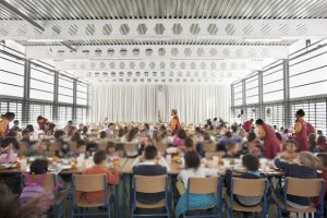 Imagen de archivo de un comedor escolar.