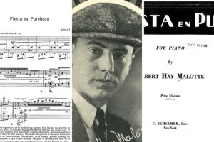 Partitura, retrato del compositor y detalle de la portada de la publicación en la que vio la luz la obra.