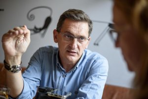 José Luis Sánchez Teruel aspirante a la reelección como secretario provincial del PSOE, durante un momento de la entrevista en el centro de la capita