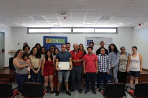 Foto de familia con alumnos de la pasada edición del curso de Calidad Turística celebrado en Huércal-Overa.