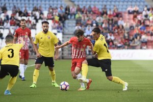 Pozo en el Almería-Sevilla Atlético de la pasada Liga.