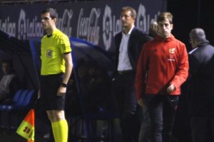 Ramis se quedó con cara de poker en El Sadar.