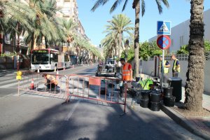 Obras de colocación del nuevo paso.
