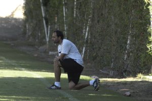 Fran Fernández en el campo de la Vega.