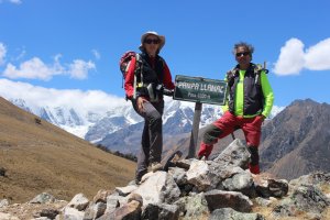 Dos grandes del alpinismo.