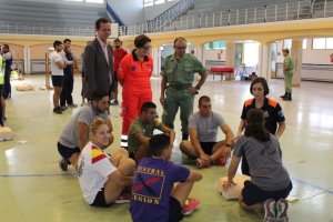 Curso de reanimación cardiopulmonar para legionarios celebrado hoy.