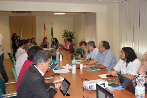 Reunión  de la mesa sectorial presidida por Antón