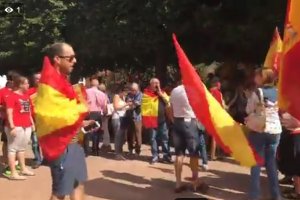 Captura de vídeo de la concentración difundido por Canal 28.