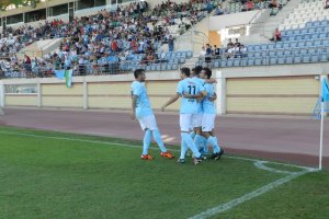 Celebración gol CD El Ejido.