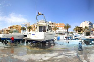 Panorámica del Puerto de Roquetas de Mar.