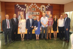 Donato Alférez, secretario Judicial; Diego Alarcón, Lourdes Cantón y Juan Carlos Aparicio, magistrados; José Luis Torrecillas, letrado; Miguel Ángel 