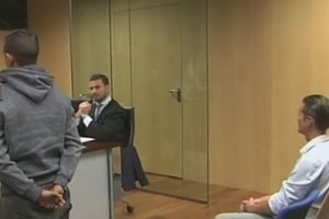 Juicio con los dos jóvenes acusados celebrado ayer en el Juzgado de lo Penal Número 2 de Almería.