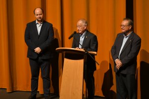 Gabriel Amat, alcalde-presidente; y el concejal, José Galdeano, en la Gala del Mayor.