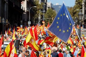Manifestación hoy en Barcelona.