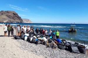 Un grupo de voluntarios participantes.