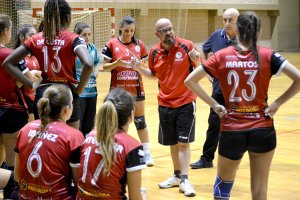 Banquillo del BM Roquetas.