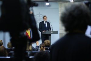 Comparecencia de Mariano Rajoy. / Twitter @marianorajoy