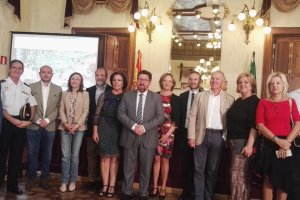 Altos cargos de la Junta, ayer.