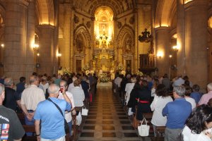 El Santuario de la Virgen del Mar, ayer durante la misa de desagravio.