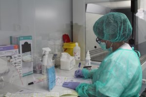 Personal del Centro de Transfusiones de Almería.