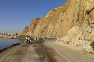 El Cañarete tras los desprendimientos de rocas en 2015.