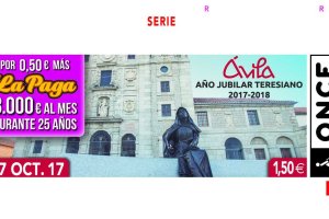 El sorteo estaba dedicado a la celebración del Año Jubilar Teresiano de Ávila.
