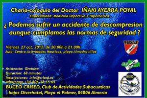 El cartel de la charla-coloquio.