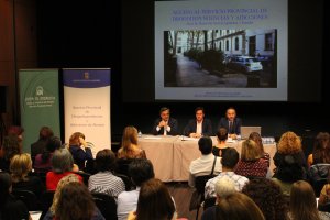 Inauguración de la primera jornada de trabajo llevada a cabo en la Sala B del Teatro Auditorio de El Ejido