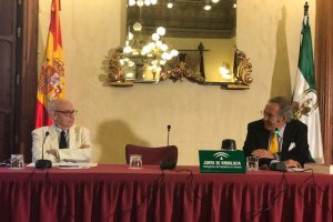 G. H. Guarch y Fausto Romero, en la presentación de Corresponsal en Rusia.