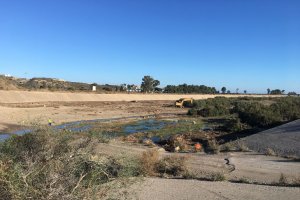 Operarios realizan trabajos de desbroce y adecuación del cauce del río Almanzora.