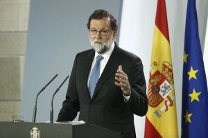 Rajoy, anoche en Moncloa.