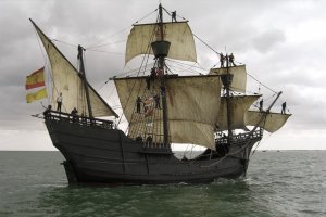 Imagen del galeón español, en una fotografía de la Fundación Nao Victoria.