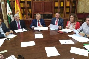 Reunión de la Comisión del PFEA, celebrada este martes en la Subdelegación.