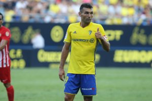 David Barral en el partido de Copa ante el Almería.