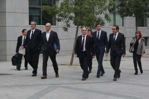 Exconsejeros del Govern catalán a su llegada a la Audiencia Nacional.