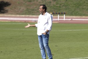 Fran Fernández en el partido Almería B-Maracena.