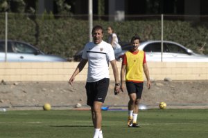 Ramis en el entrenamiento de este jueves.