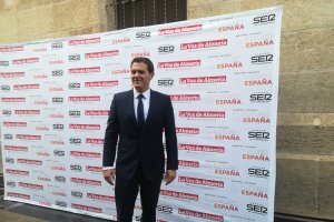 Rivera, a su llegada al acto.
