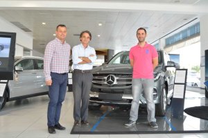 Kiko y Juanjo Fernández con Sergio Domínguez.