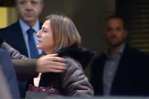 Forcadell a su llegada este jueves al Supremo.