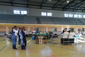 Colecta del Centro de Transfusiones en la base Álvarez de Sotomayor.