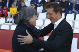 Martín saludando a Ramis.