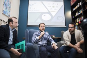 Fran López Montoro y Raúl Enrique Navarro, ayer en Cyrano.