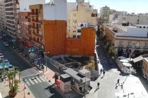 Vista aérea del solar en el que se levantará el edificio de Cruz Roja
