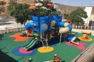 Zona infantil del nuevo Parque de la Juventud de Macael.