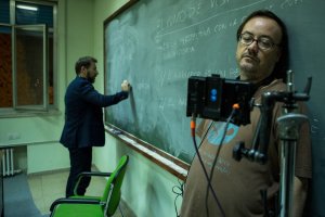 Martín Cuenca con Antonio de la Torre durante el rodaje de El autor en una imagen de Julio Vergne.