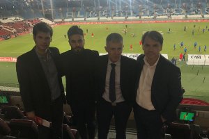 Lucas con su agente Rafita.