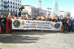Agentes de Almería en la concentración en Madrid