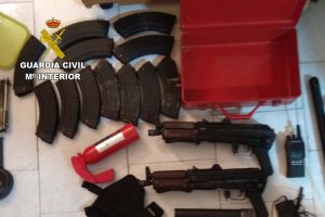 Armas decomisadas por la Guardia Civil