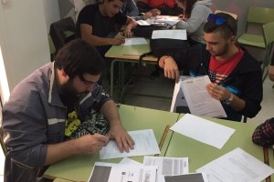 Alumnos del instituto de Berja.